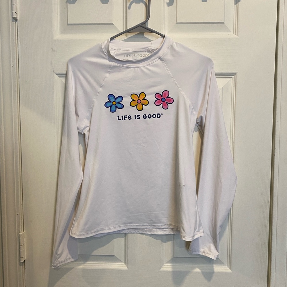 Life Is Good White Rashguard
